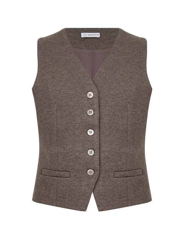 Женский жилет цвета капучино MASCOTTE 852-5231-2409 | ракурс 7