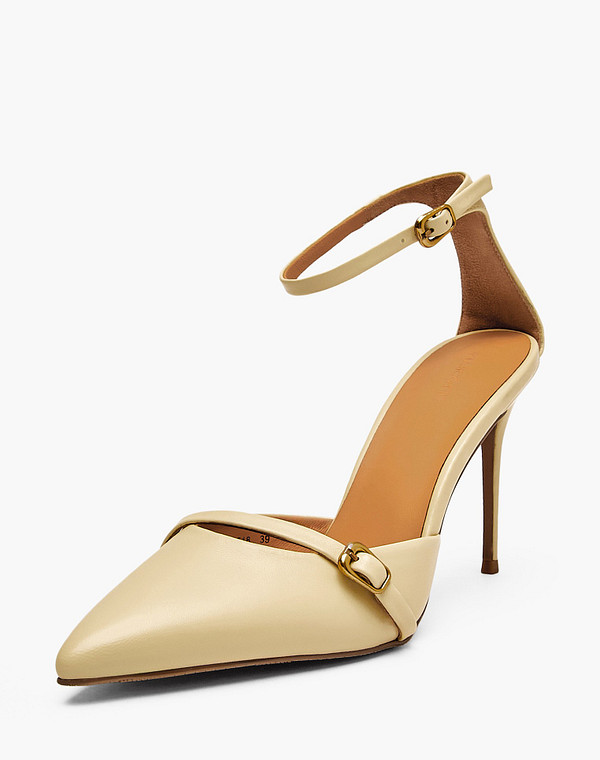 126-6102615-0518 Туфли летние женские нат.кожа/нат.кожа желт, Mascotte