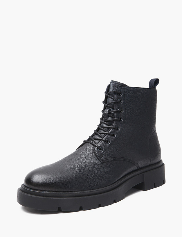 Темно-синие кожаные мужские ботинки MASCOTTE 22-420821-0103 | ракурс 2