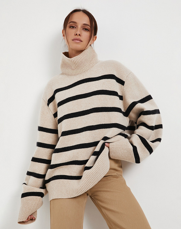 990-5201-7528 Джемпер женский черн/беж, Mascotte