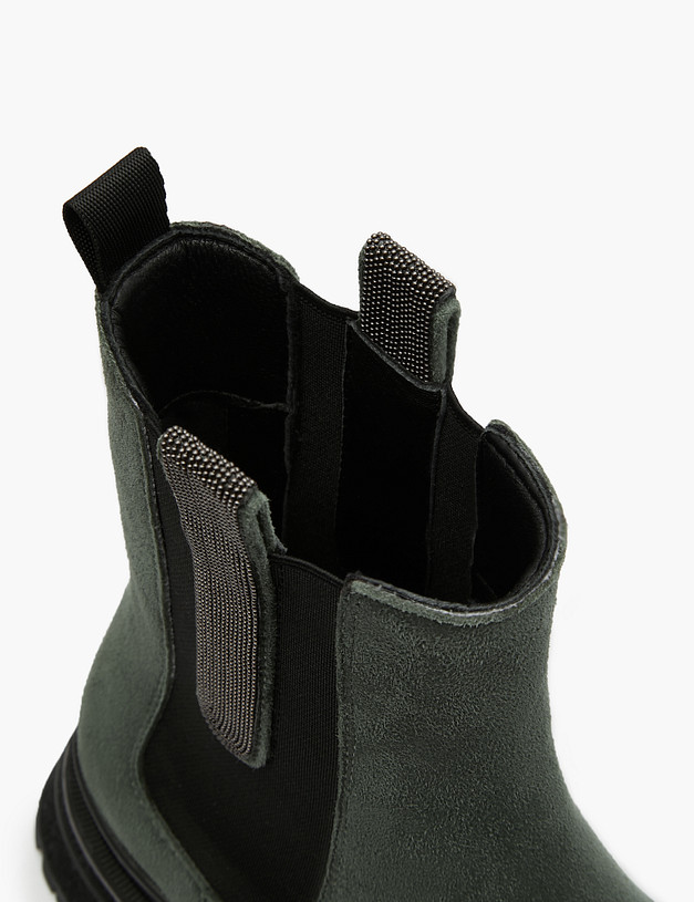 Зеленые велюровые женские челси MASCOTTE 126-220922-4606M | ракурс 6