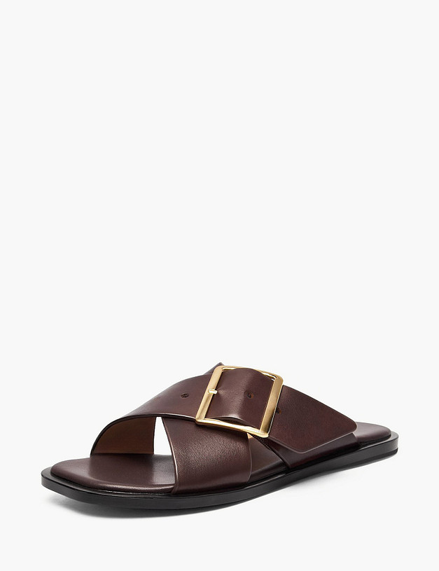 Коричневые женские сабо MASCOTTE 58-612011-0109 | ракурс 2