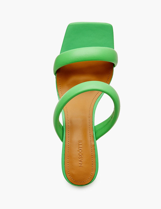 Зеленые женские мюли на танкетке MASCOTTE 94-410511-0504 | ракурс 5