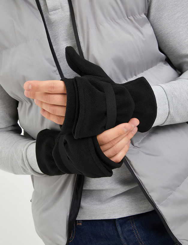 Черные мужские варежки MASCOTTE 717-3218-2402 | ракурс 1