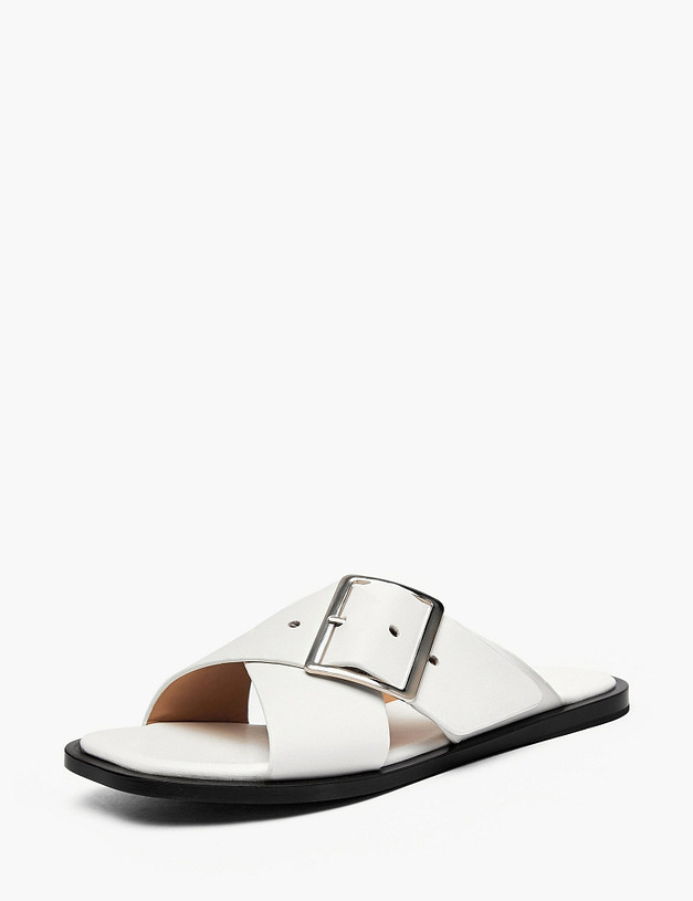 Белые женские сабо MASCOTTE 58-612011-0101 | ракурс 2