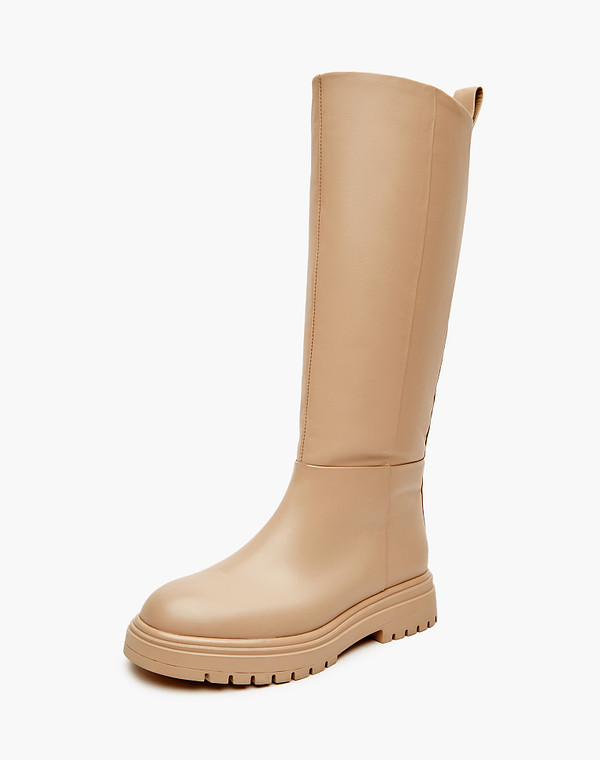 233-322432-4164M Сапоги женские нат.кожа/мех-нат.кожа беж, Mascotte