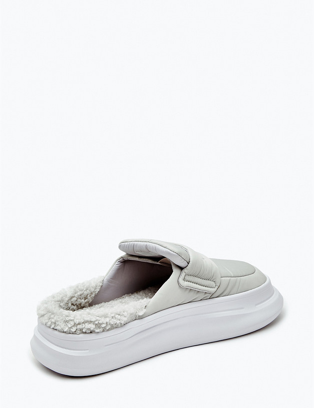 Серебристые женские сабо MASCOTTE 151-3205624-0216 | ракурс 3