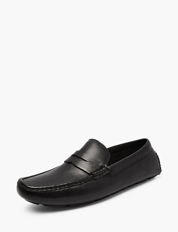 Черные мужские мокасины MASCOTTE 15-610311-0102 | ракурс 2