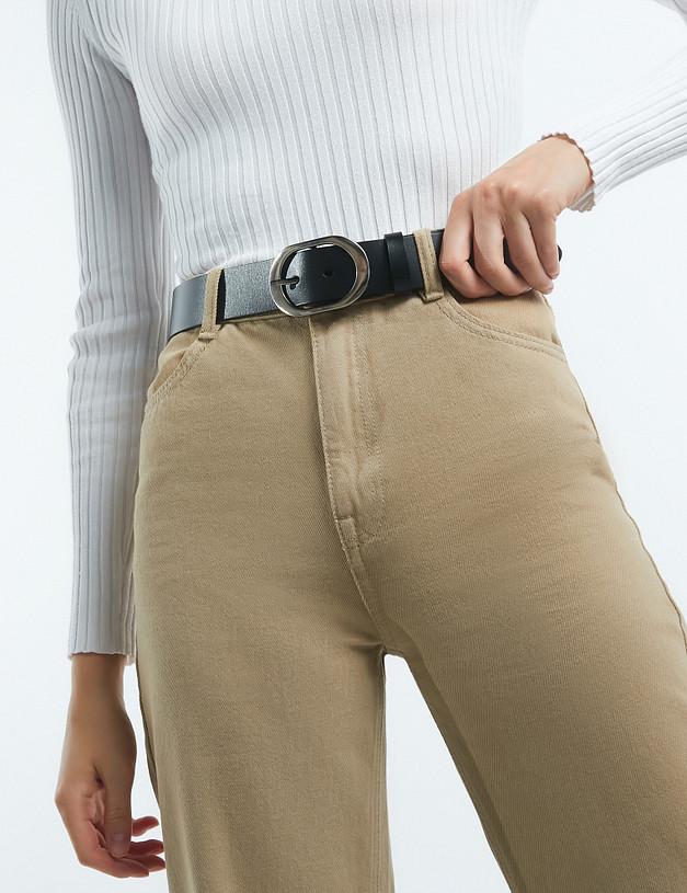 Черный женский ремень MASCOTTE 701-2207-602 | ракурс 1