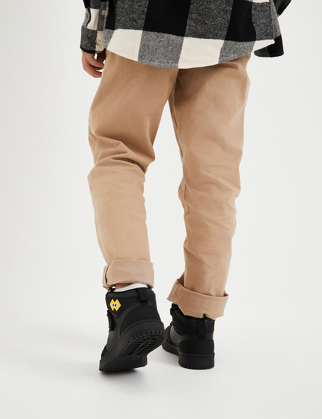 Черные высокие кроссовки для детей MASCOTTE 234-321921-0602 | ракурс 11