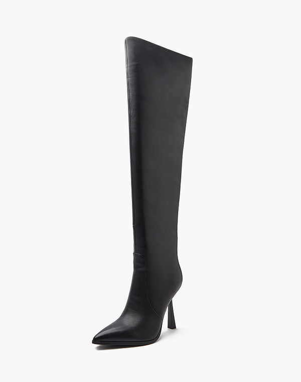 234-322121-0502 Сапоги женские нат.кожа/ворсин-нат.кожа черн, Mascotte