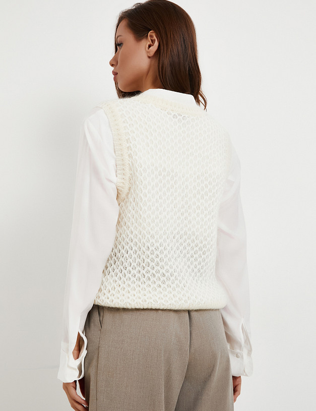 Белый женский жилет MASCOTTE 852-5201-501 | ракурс 7