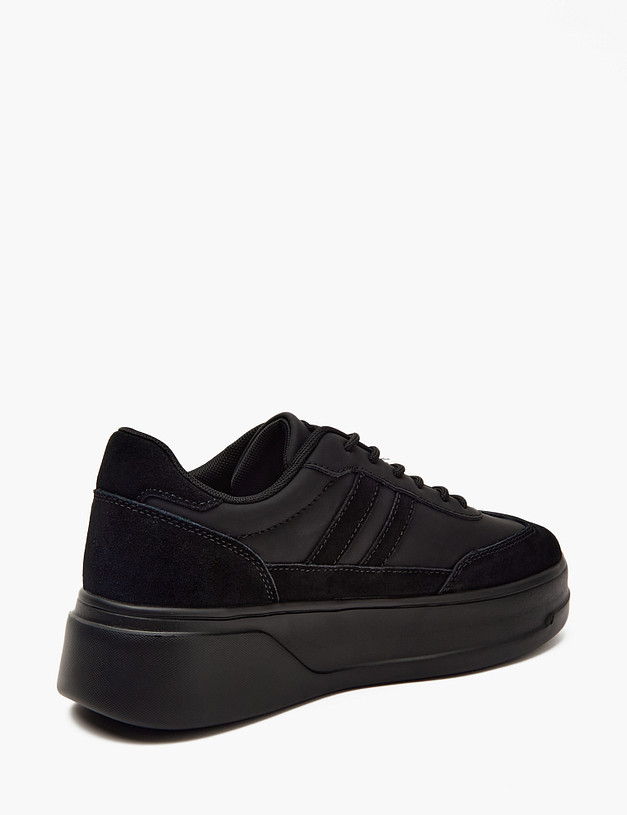 Черные женские кеды на платформе MASCOTTE 189-415921-0602 | ракурс 3 Черные женские кеды на платформе MASCOTTE 189-415921-0602 | ракурс 3