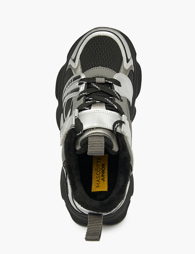 Серебристые детские кроссовки  MASCOTTE 234-522821-0616 | ракурс 6
