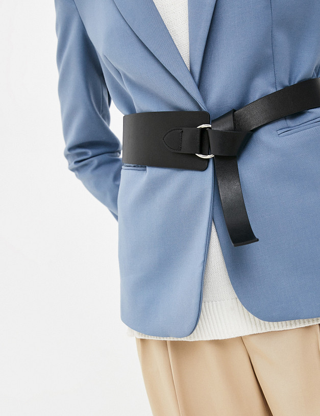 Черный женский ремень MASCOTTE 703-1205-602 | ракурс 3