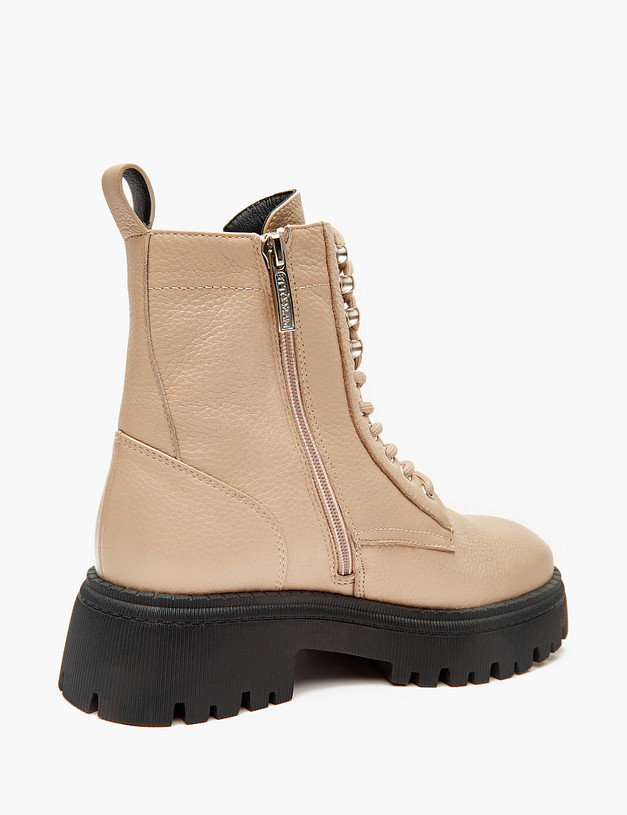 Бежевые женские зимние ботинки MASCOTTE 233-324031-0108 | ракурс 3