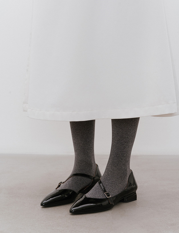 Черные лакированные женские туфли MASCOTTE 100-516011-0702 | ракурс 2