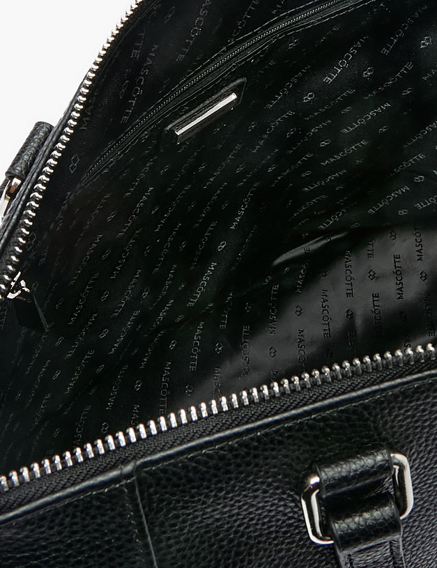 Черная женская сумка с брелком MASCOTTE 604-2208-102 | ракурс 4 Черная женская сумка с брелком MASCOTTE 604-2208-102 | ракурс 4