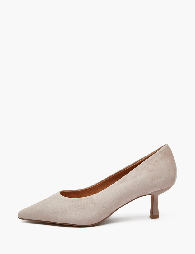 Бежевые велюровые женские туфли MASCOTTE 94-5164611-3602M | ракурс 1