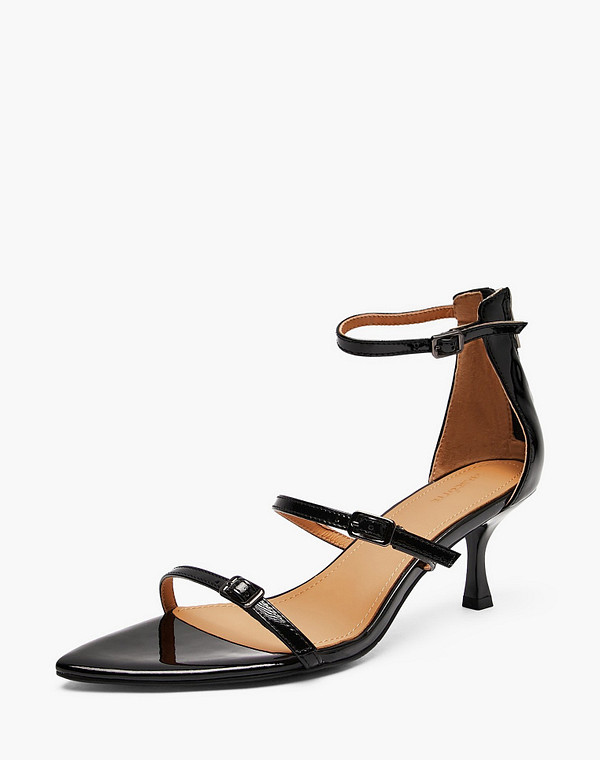 233-6103011-3701M Туфли летние женские лак.кожа/нат.кожа черн, Mascotte