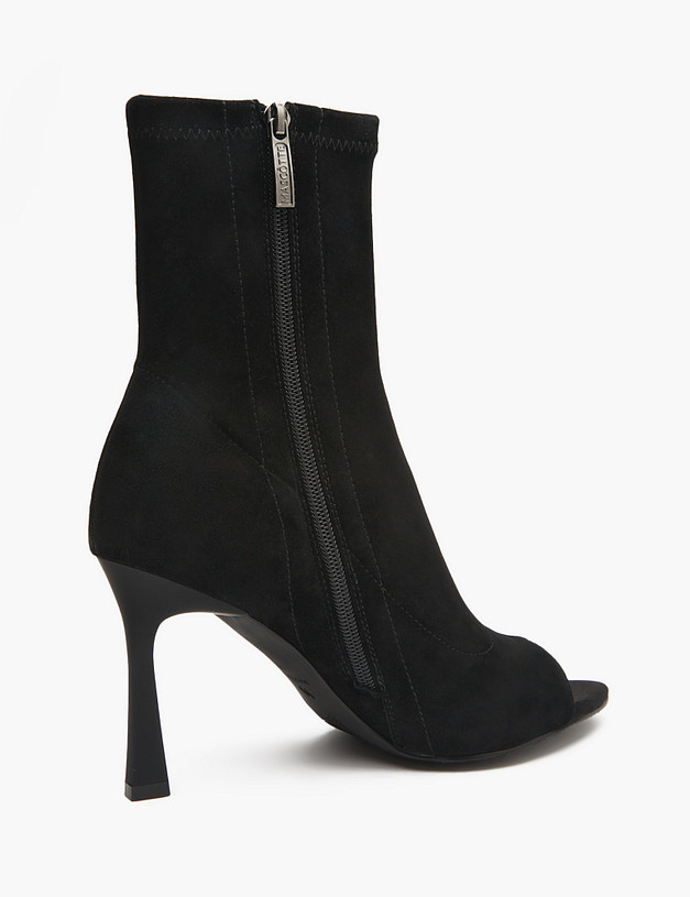 Черные велюровые женские ботильоны MASCOTTE 233-510511-0602 | ракурс 3