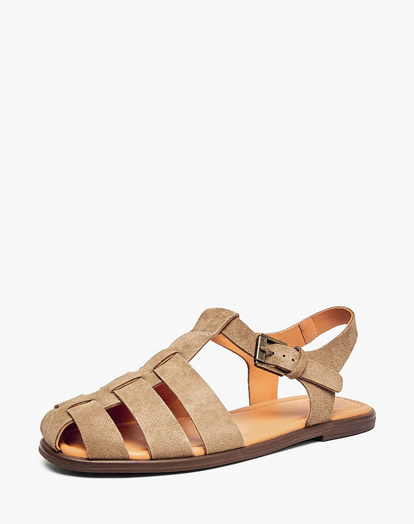 78-611611-0218 Туфли летние женские велюр/нат.кожа беж, Lite by Mascotte