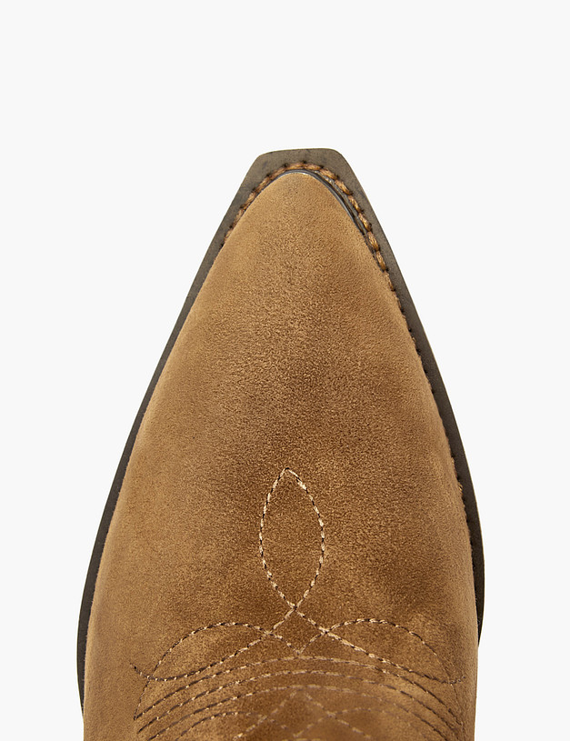 Коричневые женские казаки с вышивкой MASCOTTE 233-520922-0609 | ракурс 4