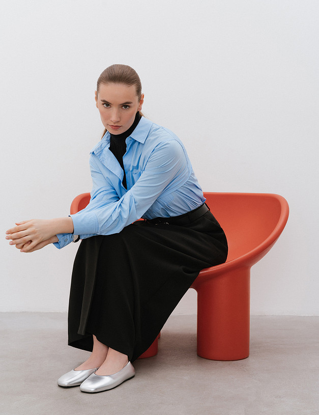 Серебристые женские балетки MASCOTTE 94-513912-0516 | ракурс 8 Серебристые женские балетки MASCOTTE 94-513912-0516 | ракурс 8