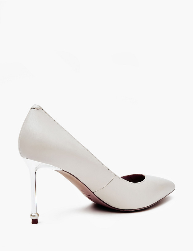 Молочные женские туфли на шпильке MASCOTTE 172-210211-3502M | ракурс 3 Молочные женские туфли на шпильке MASCOTTE 172-210211-3502M | ракурс 3