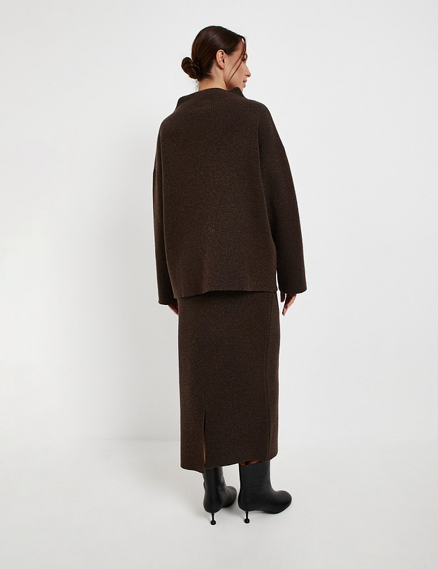 Коричневый женский шерстяной костюм MASCOTTE 990-5203-7509 | ракурс 5
