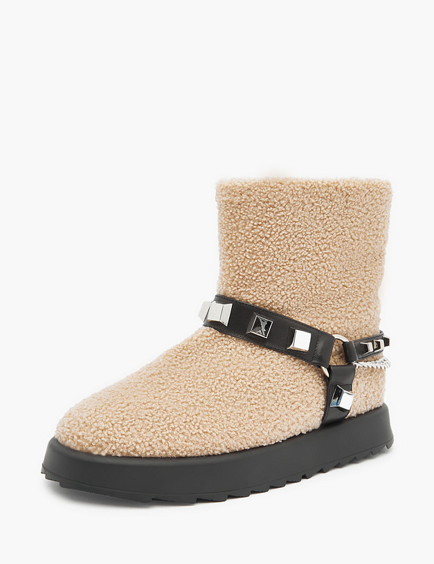 Бежевые женские угги MASCOTTE 47-3203435-0408 | ракурс 2