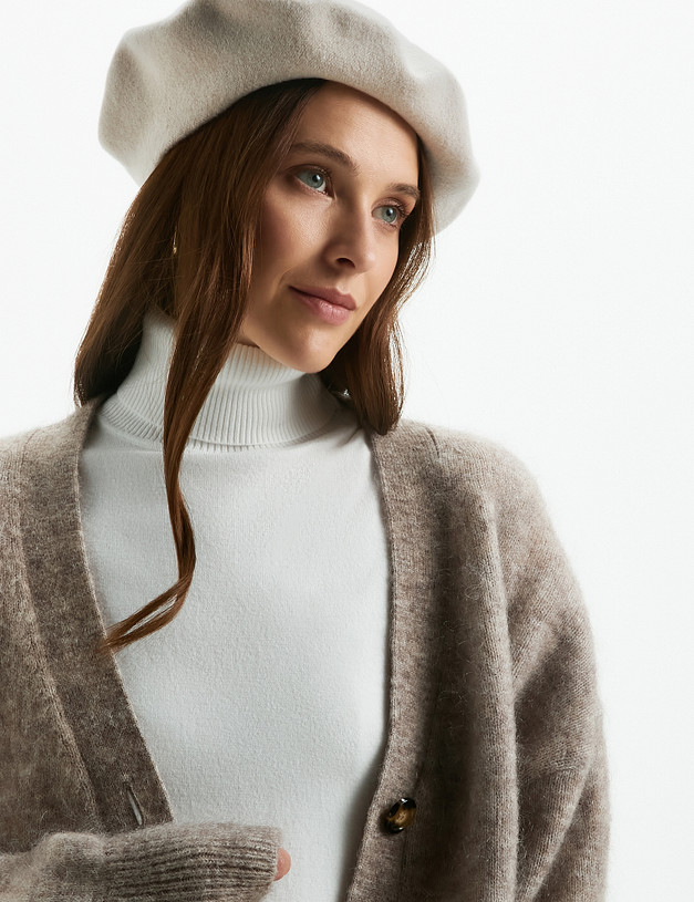 Бежевый женский берет MASCOTTE 781-9214-1508 | ракурс 1