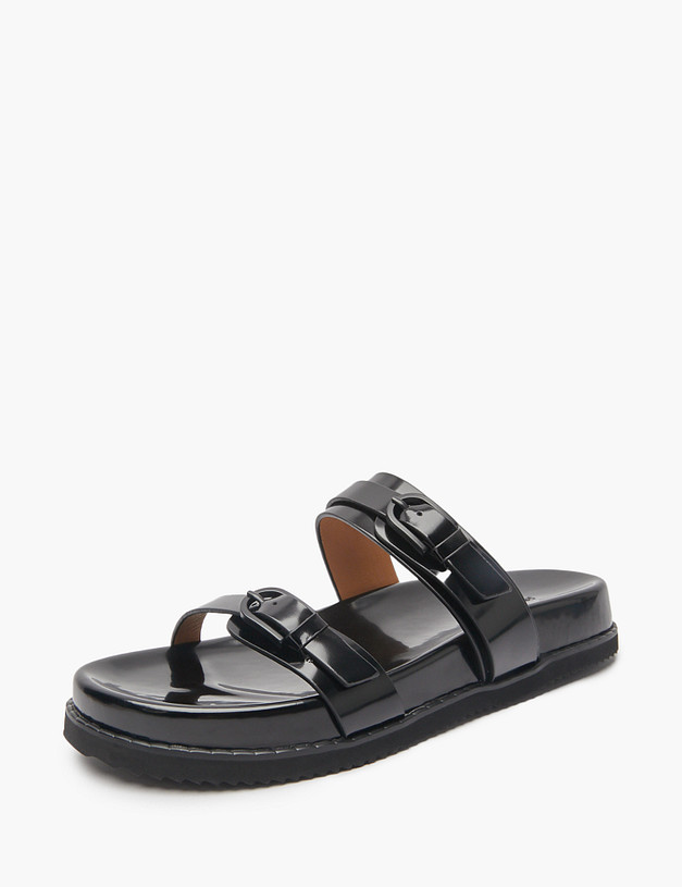 Черные кожаные женские сабо MASCOTTE 126-514011-0102 | ракурс 2