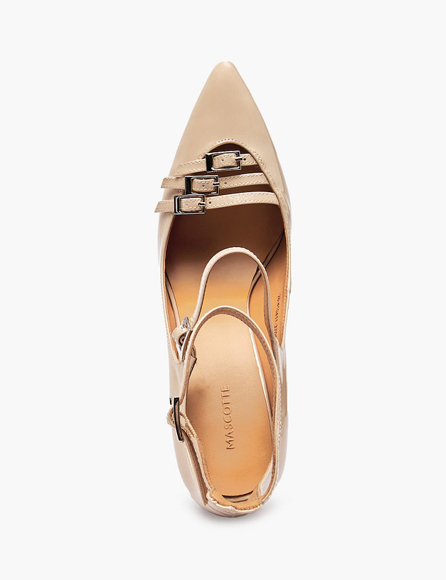 Бежевые женские туфли MASCOTTE 126-610411-3705M | ракурс 4