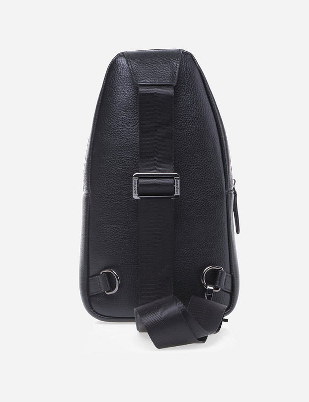 Черная кожаная мужская сумка MASCOTTE 604-0116-102 | ракурс 2