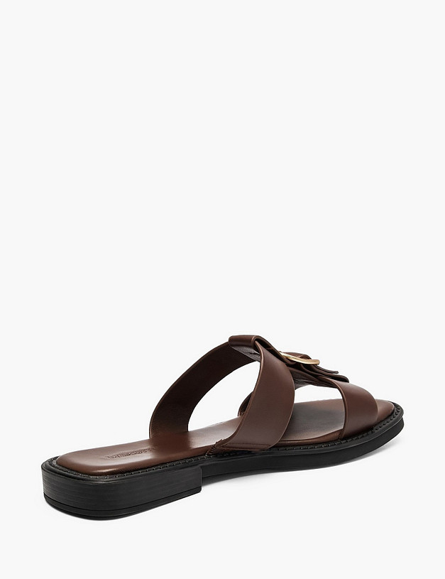 Коричневые женские сабо MASCOTTE 233-6103514-7169M | ракурс 3