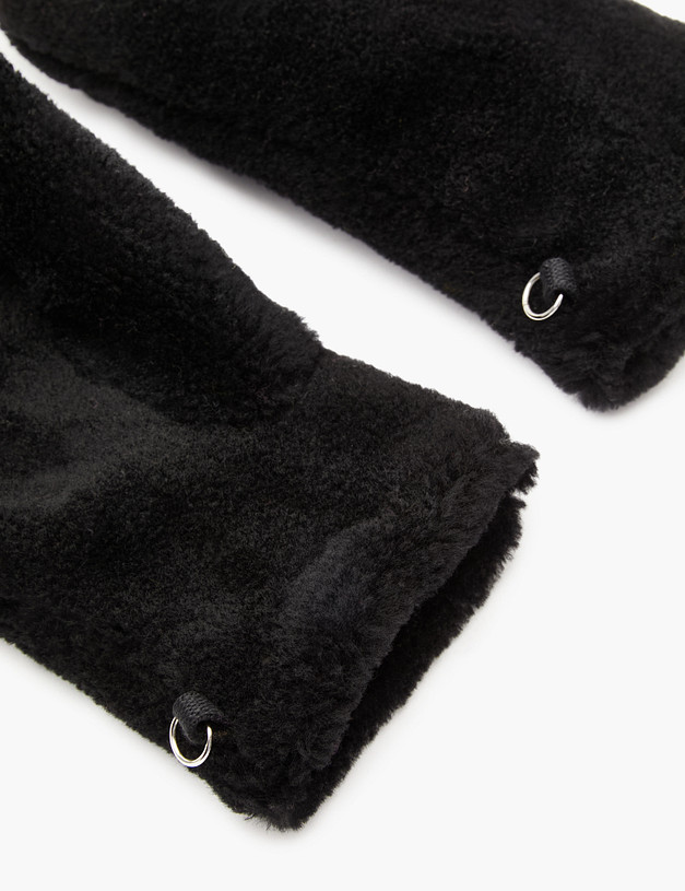 Черные шерстяные женские варежки MASCOTTE 717-3212-502 | ракурс 4