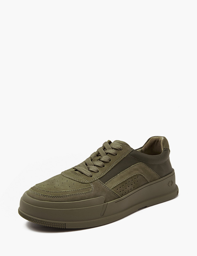 Зеленые мужские кеды из нубука MASCOTTE 22-4111812-3335M | ракурс 2