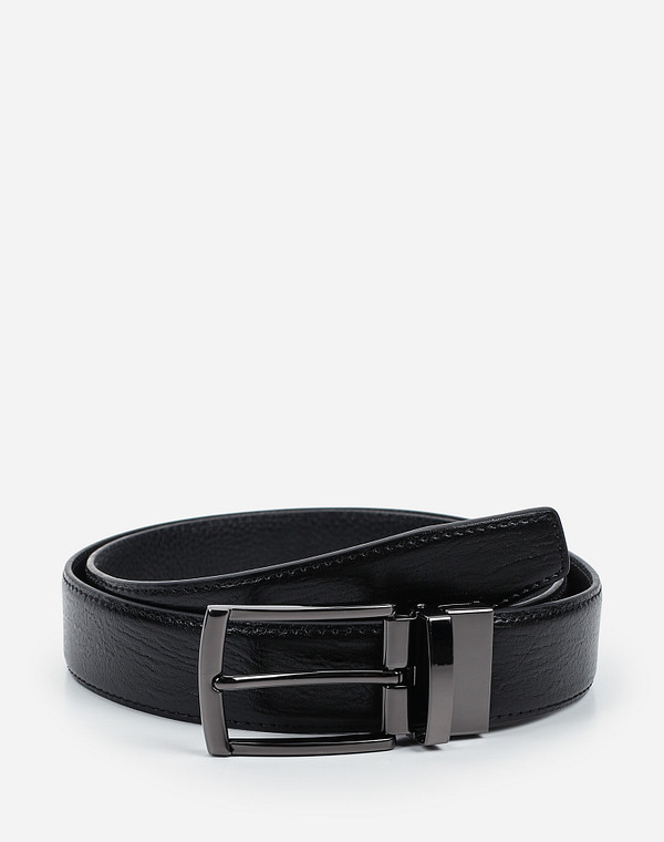 727-0112-102 Ремень муж. нат.кожа черн, Mascotte