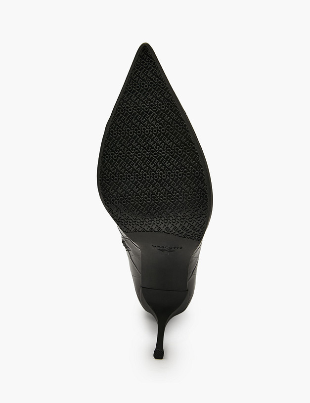 Черные женские сапоги с тиснением MASCOTTE 175-5281022-0102 | ракурс 5