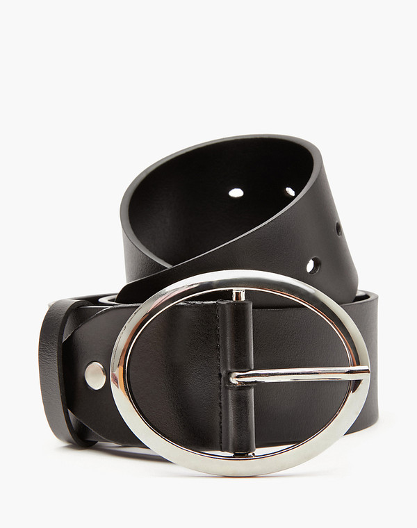 701-2110-60216 Ремень жен. кож.спилок/кож.спилок черн, Mascotte