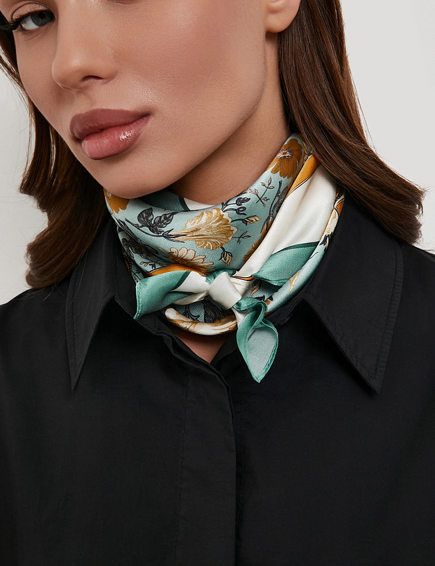 Голубой женский платок MASCOTTE 766-6140-2103 | ракурс 2