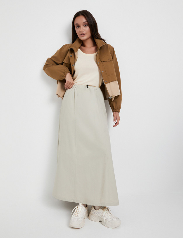 Серо-бежевая женская юбка MASCOTTE 974-5103-2608 | ракурс 2