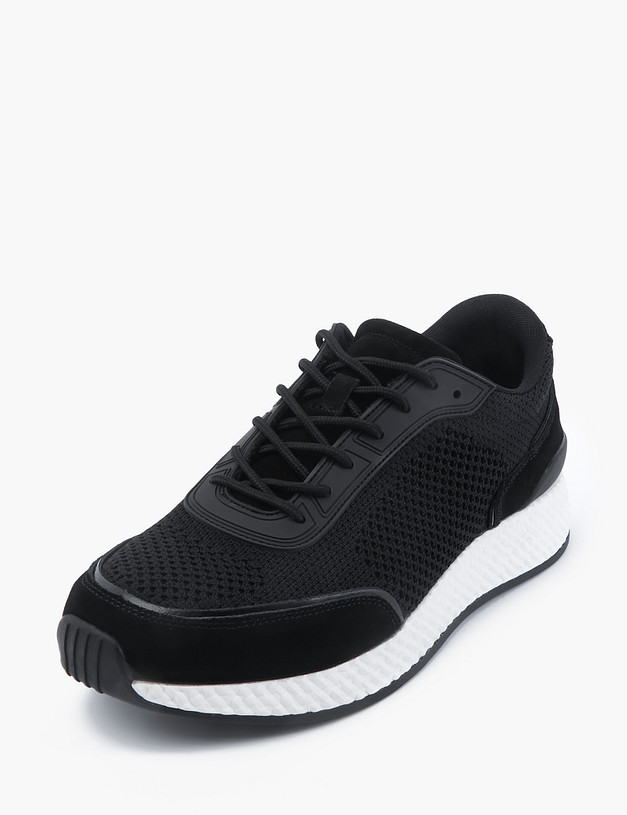 Черные мужские кроссовки на белой подошве MASCOTTE 189-2131621-0202 | ракурс 2