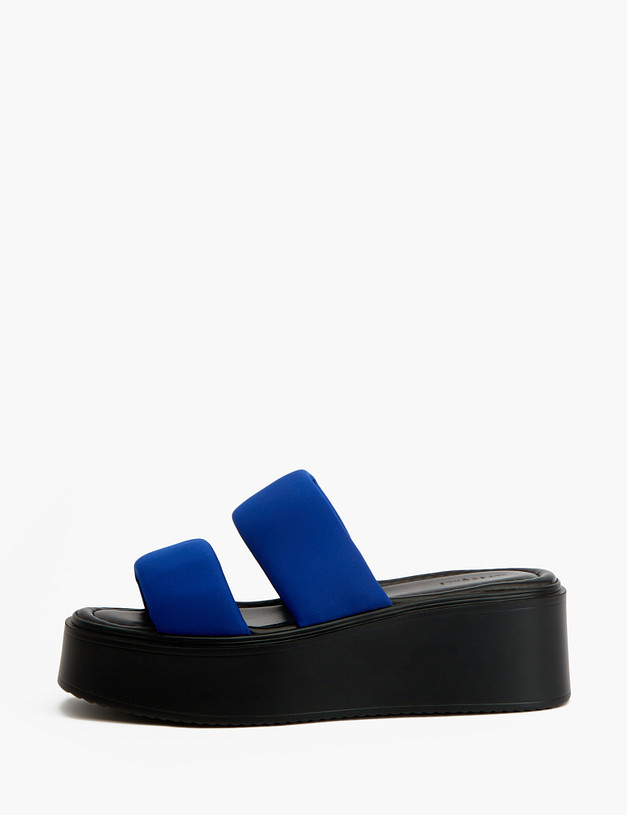 Синие женские сабо на платформе MASCOTTE 233-3183724-2403 | ракурс 1