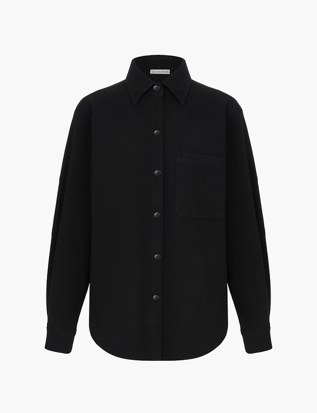 Черная женская рубашка MASCOTTE 890-4213-2602 | ракурс 6 Черная женская рубашка MASCOTTE 890-4213-2602 | ракурс 6