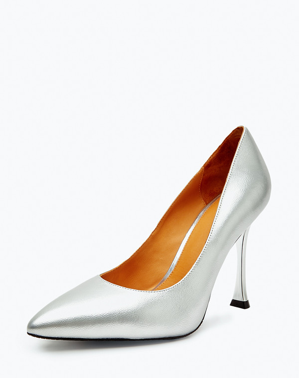 172-318711-0516 Туфли женские нат.кожа/нат.кожа серебро, Mascotte