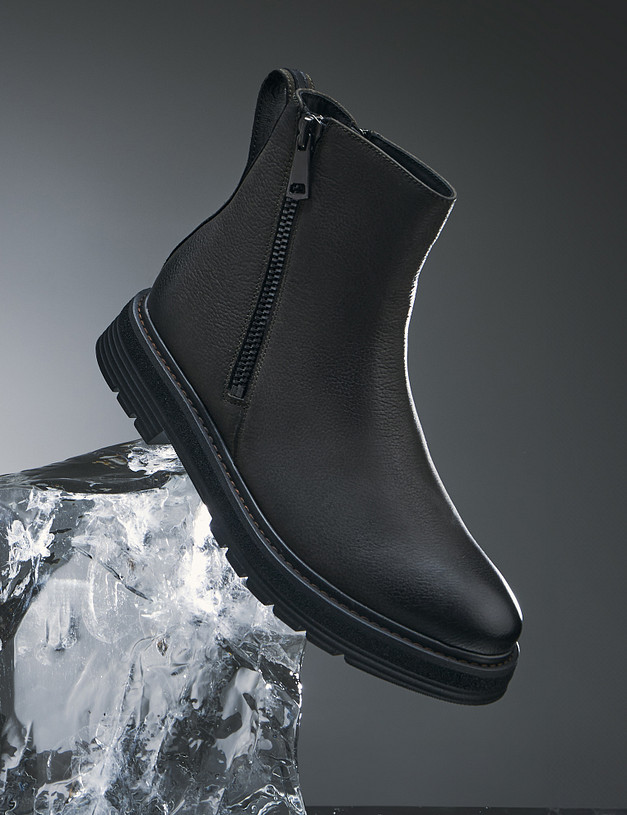 Мужские зимние ботинки цвета хаки MASCOTTE 175-423631-0304 | ракурс 1