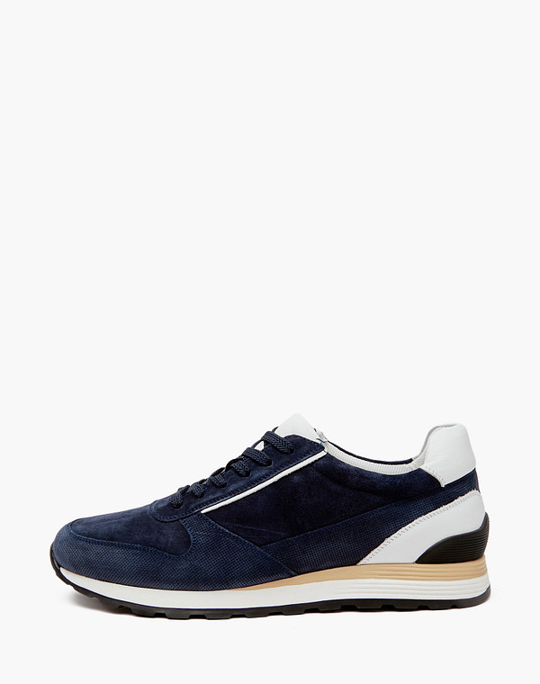 58-4131226-2230M Полуботинки для активного отдыха мужские велюр-нат.кожа/текстиль-нат.кожа темн-синий-бел, Mascotte