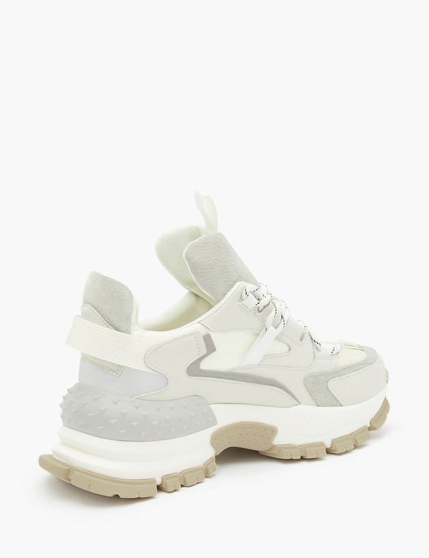 Белые женские кроссовки на массивной подошве MASCOTTE 234-223221-0601 | ракурс 3